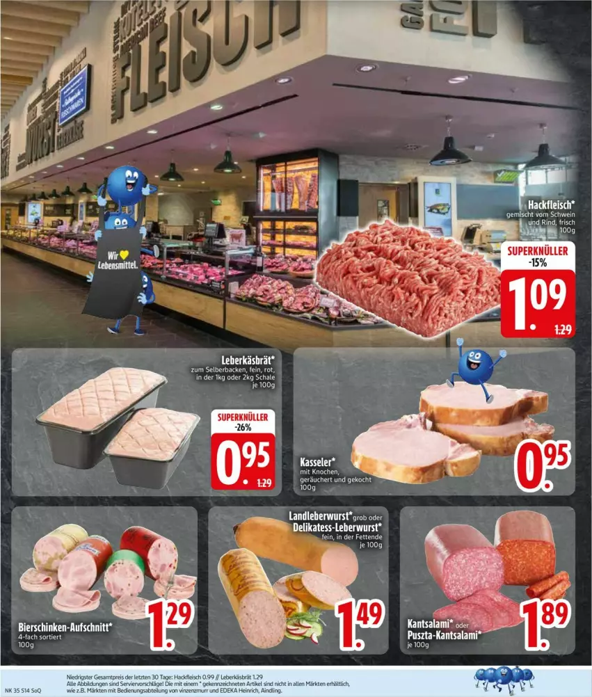 Aktueller Prospekt Edeka - Prospekte - von 25.08 bis 30.08.2025 - strona 16 - produkty: kasseler, Kette, landleberwurst, leberkäs, leberwurst, Ti, wurst