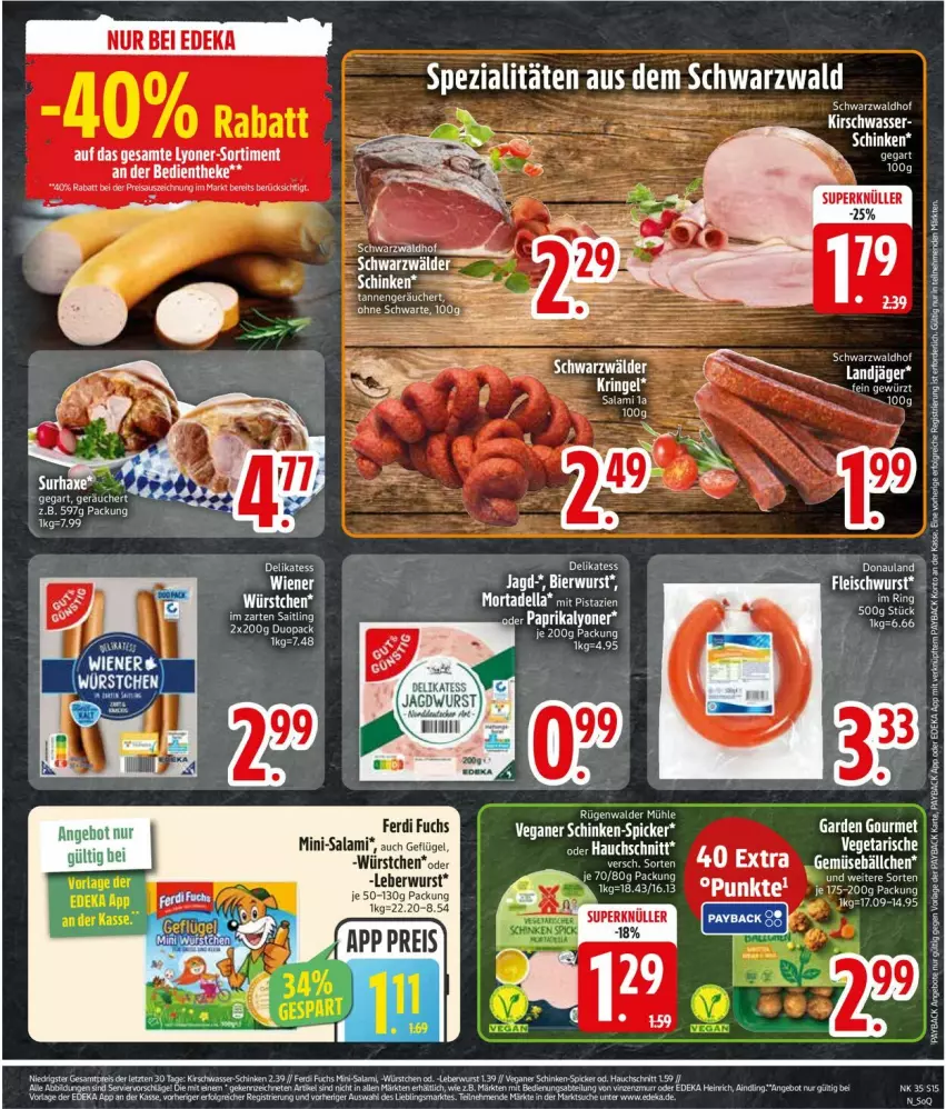 Aktueller Prospekt Edeka - Prospekte - von 25.08 bis 30.08.2025 - strona 17 - produkty: angebot, deka, eis, ente, Geflügel, im zarten saitling, kirsch, landjäger, leberwurst, lyoner, reis, ring, rügenwalder, rügenwalder mühle, salami, Spezi, Ti, Tiere, wasser, wurst, würstchen, Yo