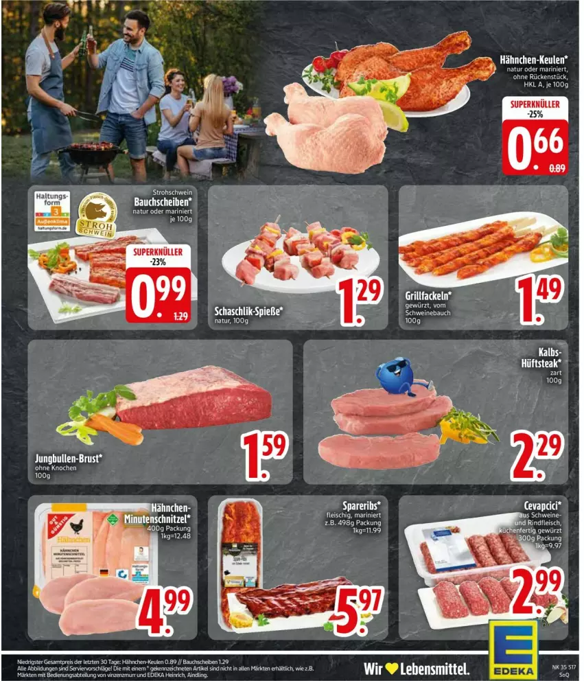 Aktueller Prospekt Edeka - Prospekte - von 25.08 bis 30.08.2025 - strona 19 - produkty: Bau, bauchscheiben, bio, eis, fleisch, lebensmittel, minutenschnitzel, natur, reis, schnitzel, ZTE