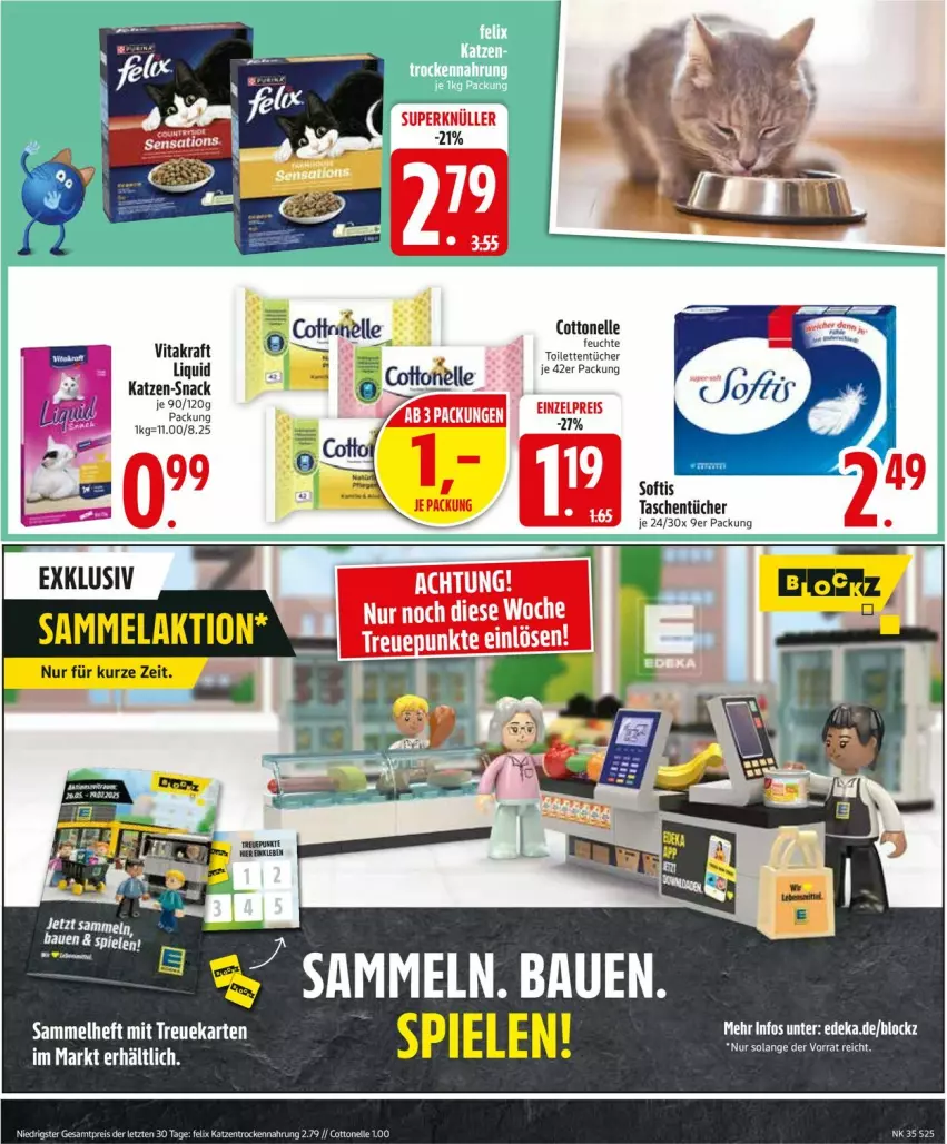 Aktueller Prospekt Edeka - Prospekte - von 25.08 bis 30.08.2025 - strona 27 - produkty: Bau, cottonelle, eis, elle, kraft, reis, snack, Tasche, taschen, taschentücher, Ti, toilettentücher, tücher, vita, vitakraft