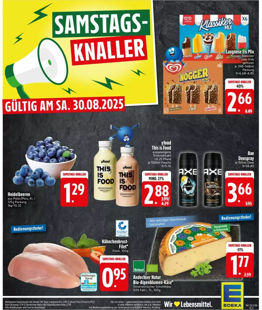Aktueller Prospekt Edeka - Prospekte - von 25.08 bis 30.08.2025 - strona 30 - produkty: Abtei, axe, deka, eis, ente, hähnchenbrust, Käse, langnese, langnese eis, österreichischer schnittkäse, reis, schnittkäse, tee, Ti, ZTE