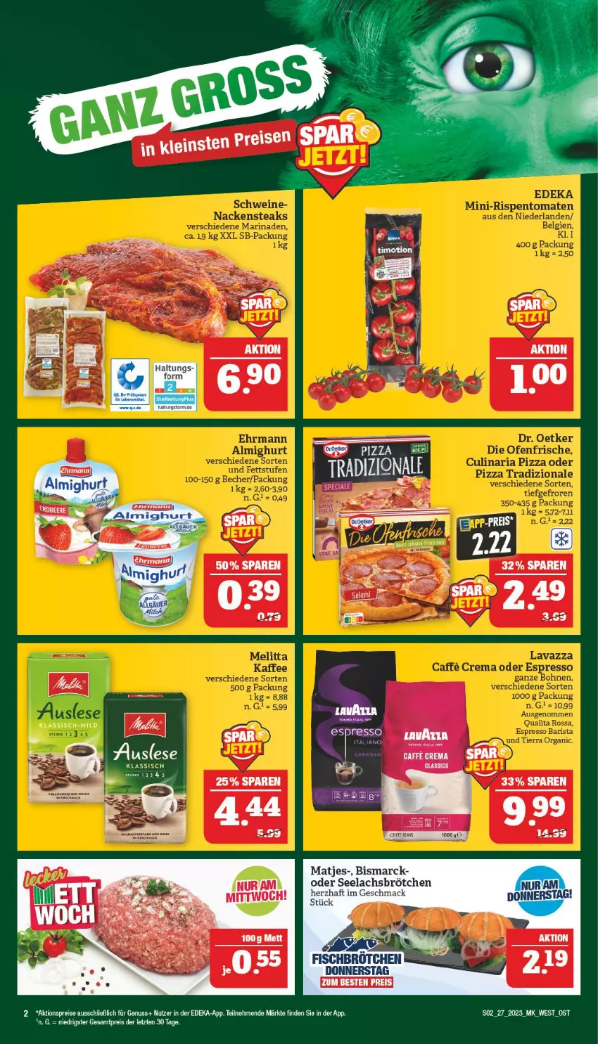 Aktueller Prospekt Marktkauf - Prospekt - von 02.07 bis 08.07.2023 - strona 2 - produkty: aktionspreis, bismarck, brötchen, caffe, deka, eis, fisch, lachs, mac, matjes, nuss, reis, Ti