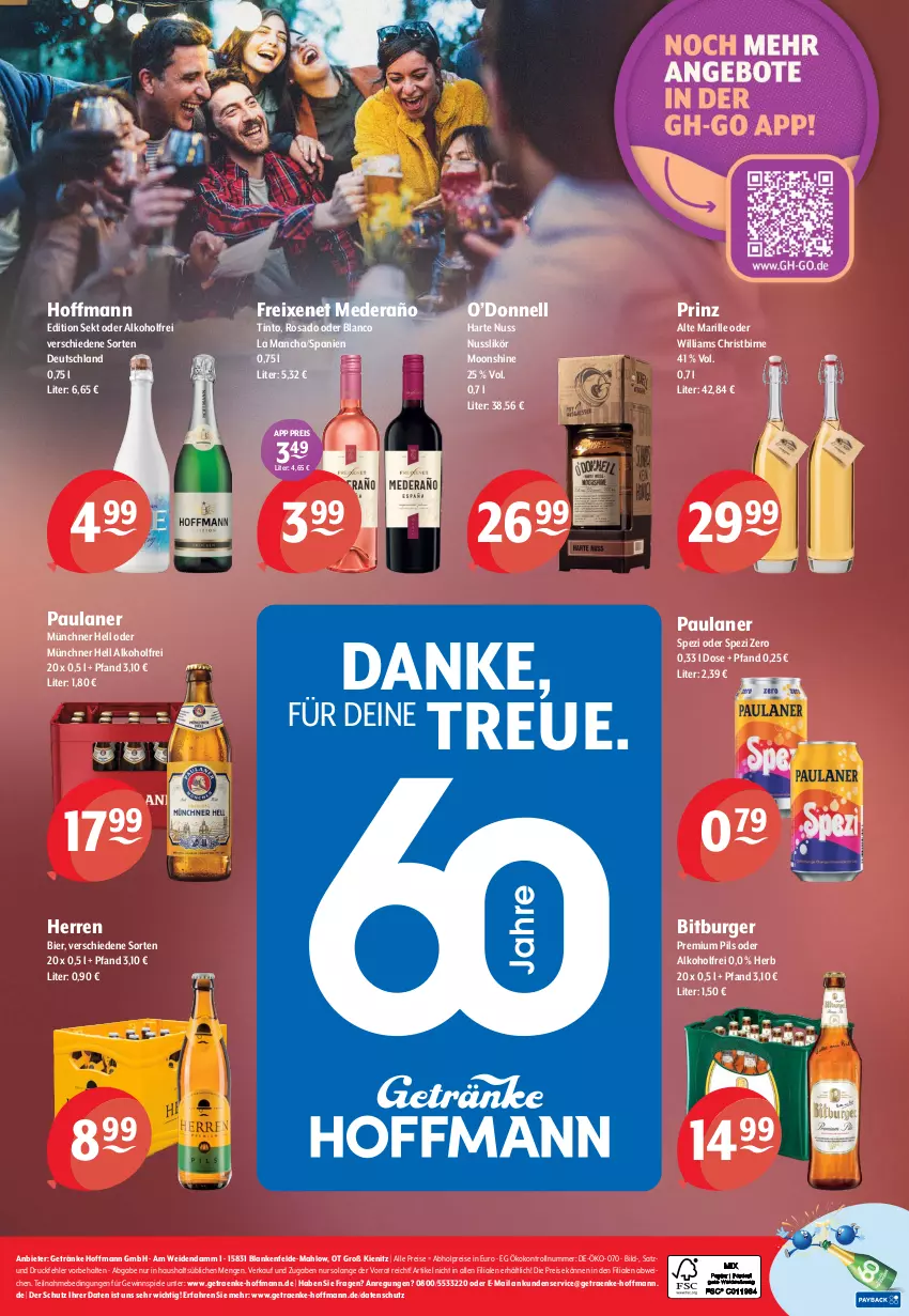 Aktueller Prospekt Getraenke Hoffmann - Prospekte - von 02.03 bis 07.03.2026 - strona 8 - produkty: abholpreise, alkohol, bier, bitburger, burger, eis, freixenet, getränk, getränke, gewinnspiel, likör, nuss, Paula, paulaner, pils, premium pils, reis, sekt, Spezi, Spiele, Ti
