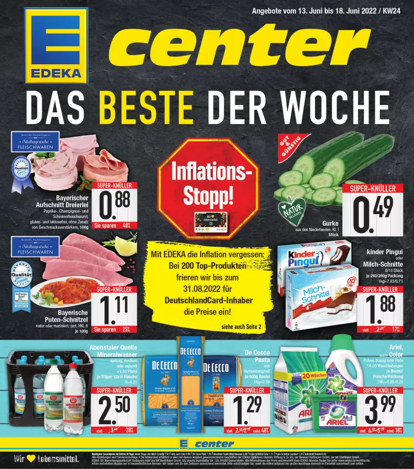 Aktueller Prospekt E Center - Angebote der Woche - von 13.06 bis 18.06.2022 - strona 1 - produkty: De Cecco, ecco, lebensmittel, Ti