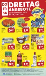 Gazetka promocyjna Combi - Prospekte - Gazetka - ważna od 27.07 do 27.07.2024 - strona 24 - produkty: angebot, angebote, arla, auer, Bad, Becher, Berger, cola, drucker, eier, eis, Engel, erde, felix, fisch, fische, Fischer, flasche, Grießpudding, kerze, landliebe, melone, melonen, natur, papier, pasta, pizza, pudding, Rauch, reinert, reis, Rückensteak, sahne, salz, schinken, schwein, schweine, smirnoff, steak, Ti, vodka, wagner, wasser, wassermelone, wassermelonen, wein, weine, ZTE