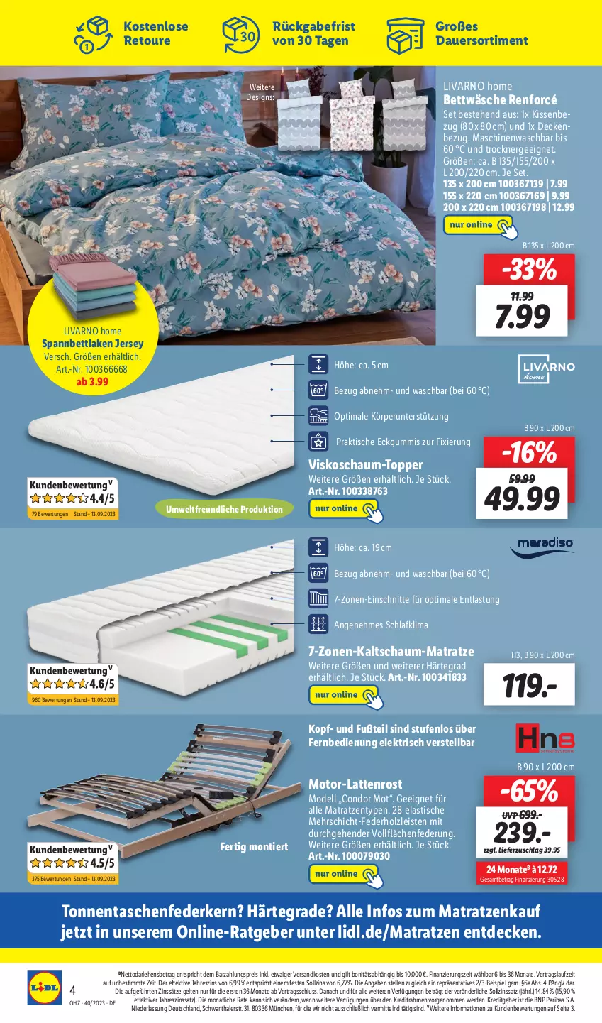 Aktueller Prospekt Lidl - Wochen-Highlights im Onlineshop - von 02.10 bis 08.10.2023 - strona 8 - produkty: asti, auer, bett, bettwäsche, decke, dell, eis, elle, erde, Ergee, federkern, fernbedienung, Holz, kaltschaum-matratze, kissen, Kissenbezug, latte, lattenrost, matratze, matratzen, Mode, ndk, reis, spannbettlaken, Tasche, taschen, Ti, tisch, topper, Trockner