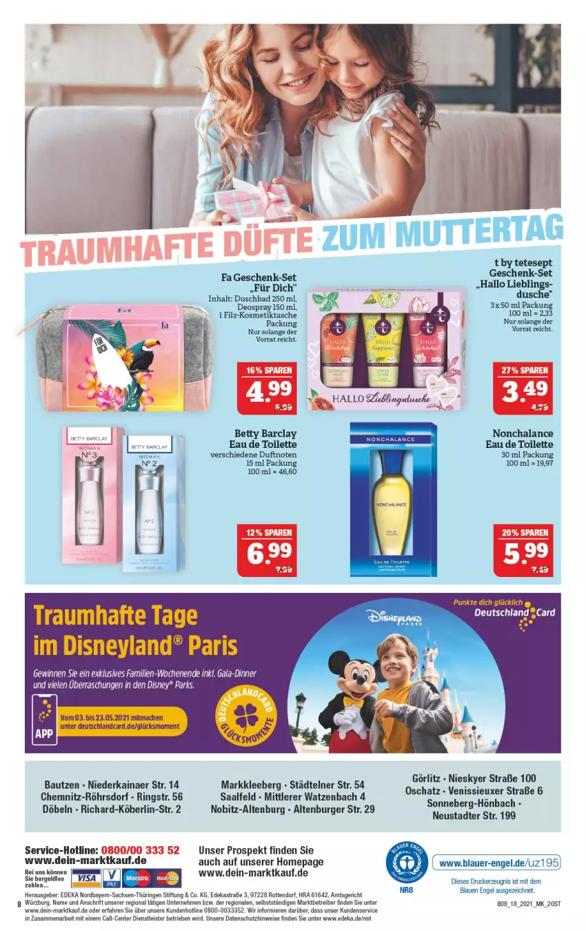 Aktueller Prospekt Marktkauf - Prospekt - von 02.05 bis 08.05.2021 - strona 48 - produkty: altenburger, Astra, auer, Bau, bett, burger, deka, deutschlandcard, disney, drucker, eau de toilette, eis, Engel, ente, kerze, kosmetik, Kosmetiktasche, mac, Omep, ring, sac, Tasche, Ti