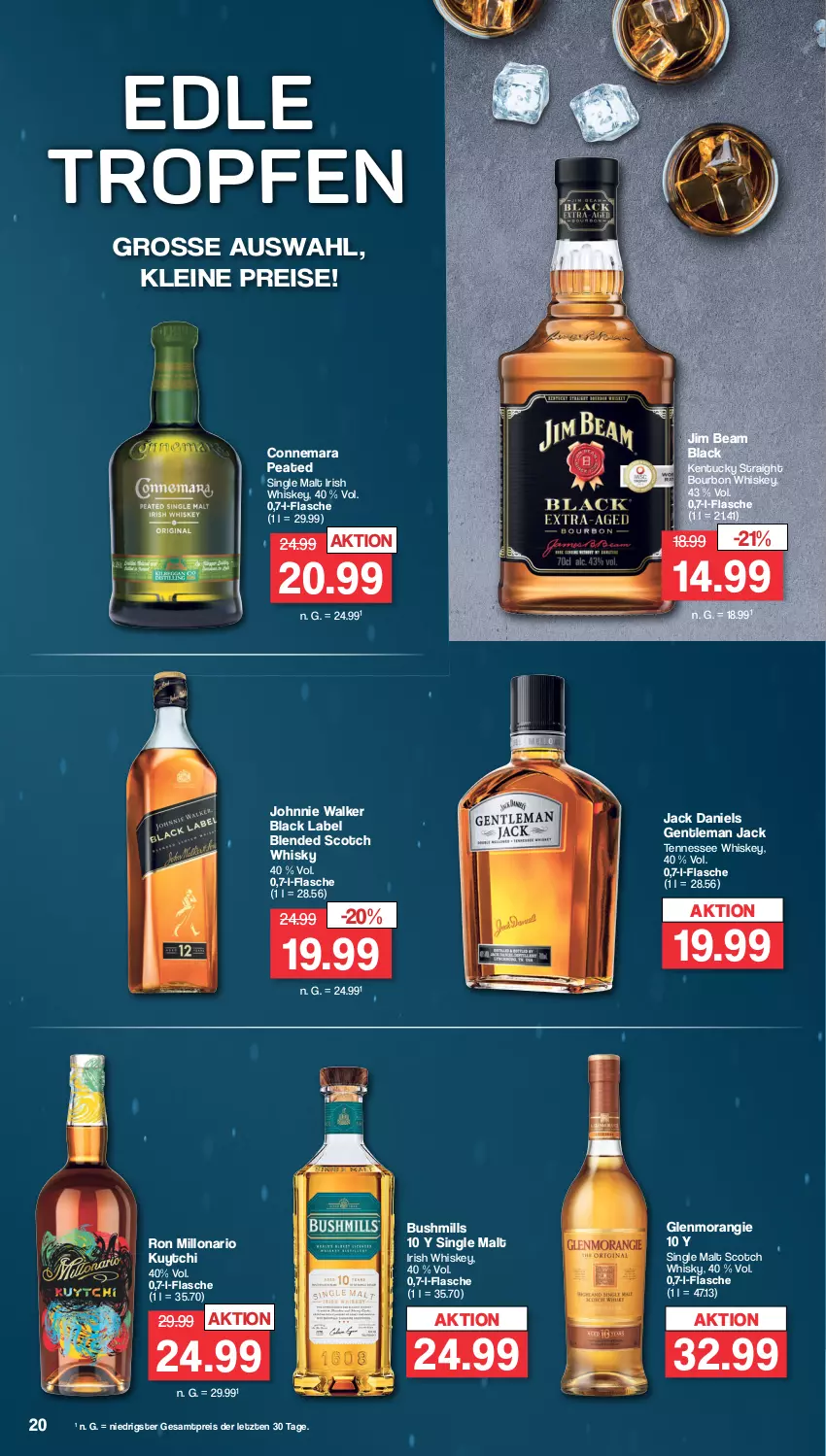 Aktueller Prospekt Famila - Prospekte - von 22.04 bis 27.04.2024 - strona 20 - produkty: black label, blended scotch, blended scotch whisky, bourbon, bourbon whiskey, eis, flasche, irish whiskey, jack daniel, jack daniels, jim beam, johnnie walker, kentucky straight, lack, leine, reis, scotch, scotch whisky, single malt, tennessee whiskey, Ti, tuc, whiskey, whisky, ZTE