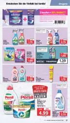 Gazetka promocyjna Famila - Prospekte - Gazetka - ważna od 27.04 do 27.04.2024 - strona 27 - produkty: Alwa, Always, bio, biozidprodukte, coupon, coupons, decke, domestos, eis, flasche, Frosch, gin, hygienespüler, kraft, megaperls, persil, pril, Rauch, reiniger, reis, rwe, sagrotan, slip, slipeinlagen, spülmittel, Ti, waschmittel, wc frisch, WC Frisch Kraft Aktiv, ZTE