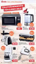 Gazetka promocyjna Famila - Prospekte - Gazetka - ważna od 27.04 do 27.04.2024 - strona 34 - produkty: auer, auto, edelstahl, eis, elle, fleisch, grill, handmixer, kaffee, kaffeemaschine, Kocher, latte, Lätzche, mikrowelle, Mixer, reis, sandwich, Schal, spülmaschinen, tasse, teller, Ti, toast, wasser, wasserkocher, wurst