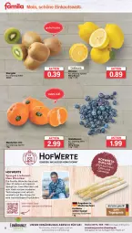 Gazetka promocyjna Famila - Prospekte - Gazetka - ważna od 27.04 do 27.04.2024 - strona 4 - produkty: Bau, beere, beeren, beutel, bio, eis, früchte, heidelbeere, heidelbeeren, kiwi, lebensmittel, LG, mandarine, mandarinen, Mode, reis, sac, Schal, Schale, spargel, telefon, Ti, zitrone, zitronen