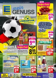 Gazetka promocyjna Edeka - Prospekte - Gazetka - ważna od 15.06 do 15.06.2024 - strona 1 - produkty: alpenmilch, angebot, angebote, Becher, beere, beeren, butter, coca-cola, cola, deka, ente, fanta, flasche, heidelbeere, heidelbeeren, joghur, joghurt, kirsch, kirsche, kirschen, meggle, milch, orange, ritter, ritter sport, salz, Schal, Schale, schoko, schokolade, Sport, südwest, Ti