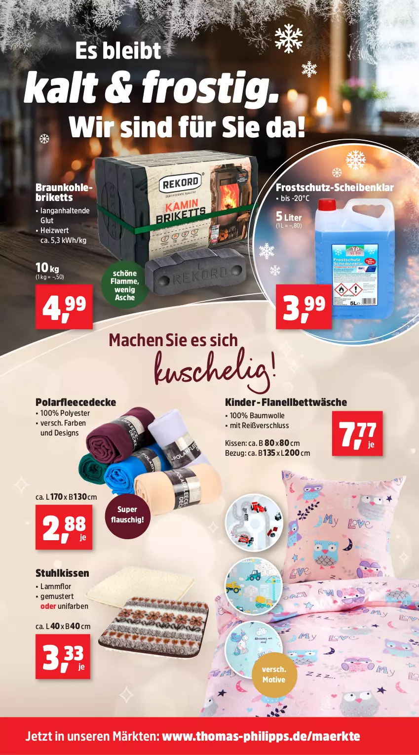 Aktueller Prospekt Thomas Philipps - von 02.02 bis 07.02.2026 - strona 8 - produkty: Bau, baumwolle, bett, bettwäsche, braun, briketts, decke, fleecedecke, Kinder, kissen, lamm, mac, stuhl, stuhlkissen, Ti, wolle