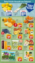 Gazetka promocyjna Rewe - Prospekte - Gazetka - ważna od 11.11 do 11.11.2023 - strona 6 - produkty: beere, beeren, beutel, bio, clementinen, eis, florette, frucht, grapefruit, heidelbeere, heidelbeeren, Kaki, kiwi, reis, rosen, Rosenkohl, rote tafeläpfel, salat, Schal, Schale, sim, simba, smoothie, tafeläpfel, Ti, tiefpreis, true fruits, zitrone, zitronen