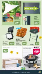 Gazetka promocyjna Netto - Woche 14 - Gazetka - ważna od 08.04 do 08.04.2023 - strona 21 - produkty: auer, Bank, Bewegungssensor, feuerschale, Garten, gartenbank, grill, Holz, Ria, rundgrill, Schal, Schale, sonnensegel, Ti, wasser