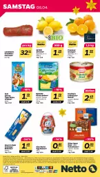 Gazetka promocyjna Netto - Woche 14 - Gazetka - ważna od 08.04 do 08.04.2023 - strona 28 - produkty: alle artikel ohne dekoration, angebot, bio, brötchen, dekoration, dessert, dreistern, eis, elle, fleisch, frühstücksfleisch, gin, kakao, Käse, käsescheiben, kräuter, lachs, lamm, marinade, milram, nuss, orange, orangen, reis, ritter, ritter sport, Sport, Ti, zitrone, zitronen, zott