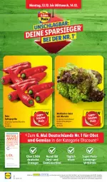 Gazetka promocyjna Lidl - Aktionsprospekt - Gazetka - ważna od 17.12 do 17.12.2022 - strona 2 - produkty: discount, eis, ente, LG, ndk, obst, Obst und Gemüse, paprika, reis, salat, Schal, Schale, Spitzpaprika, Ti, und gemüse