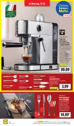 Gazetka promocyjna Lidl - Aktionsprospekt - Gazetka - ważna od 17.12 do 17.12.2022 - strona 22 - produkty: besteck, butter, drink, edelstahl, elle, entkalker, ernesto, espresso, gabel, hochglanz, kaffee, kuchen, Kuchenheber, Löffel, messer, milch, ndk, salat, Schal, Schale, silvercrest, Spezi, spülmaschinen, steak, tasse, Ti, wasser, wassertank