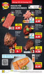 Gazetka promocyjna Lidl - Aktionsprospekt - Gazetka - ważna od 17.12 do 17.12.2022 - strona 4 - produkty: auer, braten, eis, fleisch, geschnetzeltes, gewürz, grill, hackfleisch, hackfleisch gemischt, lachs, lebensmittel, mac, Meister, ndk, pute, Putengeschnetzeltes, Rauch, reis, rind, rinder, Rindersteak, rwe, Schal, Schale, schwein, steak, Ti, wein, Zelt