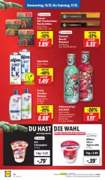 Gazetka promocyjna Lidl - Aktionsprospekt - Gazetka - ważna od 17.12 do 17.12.2022 - strona 46 - produkty: alpro, Bona, drink, eis, elle, espresso, filet, filets, fisch, frucht, fruchtsaft, hawesta, joghur, joghurt, joghurt mild, Milbona, mit frucht, ndk, Nescafé, nespresso, saft, sahne, Sahnejoghurt, salat, Schal, Schale, shampoo, starbucks, teller, thunfisch, Thunfischsalat, Ti, zott