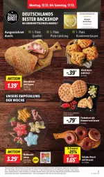 Gazetka promocyjna Lidl - Aktionsprospekt - Gazetka - ważna od 17.12 do 17.12.2022 - strona 5 - produkty: brot, brötchen, Donut, eis, Fladenbrot, Kürbis, Kürbiskernbrötchen, lebensmittel, Meister, preisvorteil, reis, schoko, sesam, Ti
