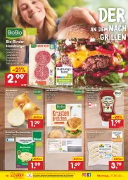 Gazetka promocyjna Netto Marken-Discount - Filial-Angebote - Gazetka - ważna od 02.07 do 02.07.2022 - strona 10 - produkty: bio, Bio-Käse, bratwurst, brötchen, burger, eis, gewürz, grill, hamburger, heinz, Käse, käsescheiben, ketchup, küche, Küchen, ndk, reis, rind, rinder, Ti, tomato ketchup, versandkostenfrei, wurst, zwiebel, zwiebeln