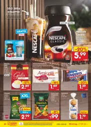 Gazetka promocyjna Netto Marken-Discount - Filial-Angebote - Gazetka - ważna od 02.07 do 02.07.2022 - strona 20 - produkty: amicelli, bohne, bohnen, bohnenkaffee, chips, chipsfrisch, creme, eduscho, eis, eiskaffee, funny-frisch, haselnuss, Haselnusscreme, kaffee, knoppers, löslicher bohnenkaffee, ndk, Nescafé, nuss, pistazien, reis, rezept, riegel, Ti, versandkostenfrei, Waffelröllchen