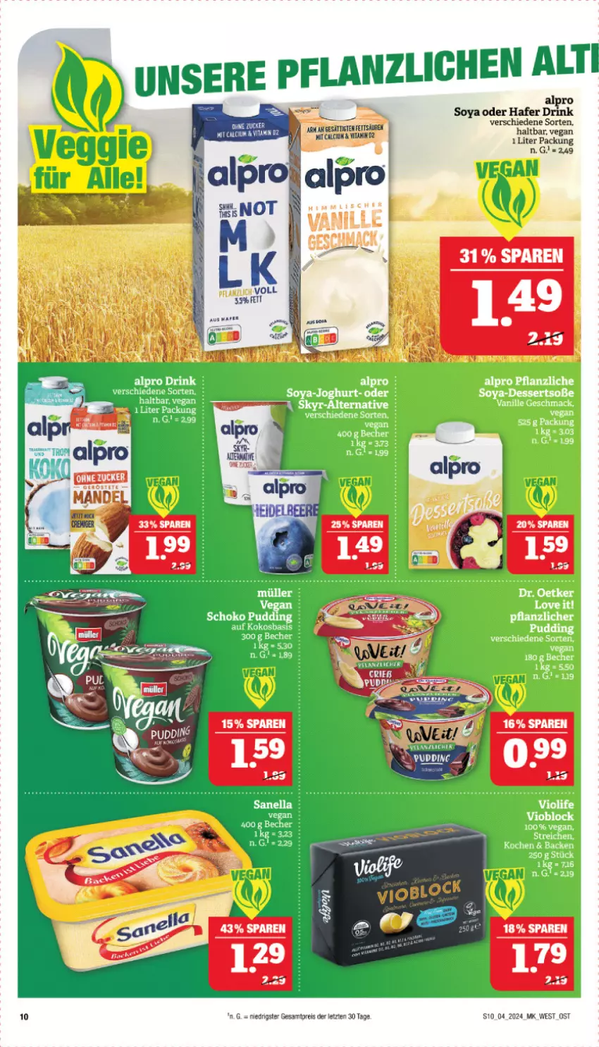 Aktueller Prospekt Marktkauf - Prospekt - von 21.01 bis 27.01.2024 - strona 10 - produkty: alpro, Calcium, drink, eis, ente, hafer, reis, soya, vita, ZTE