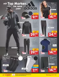 Gazetka promocyjna Netto Marken-Discount - Filial-Angebote - Gazetka - ważna od 07.01 do 07.01.2023 - strona 30 - produkty: Adidas, asti, bier, Biere, Cap, damen t-shirt, eis, elle, hose, ndk, quad, reis, Ria, shirt, shorts, sneaker, sneakersocken, socken, Sport, Sweathose, T-Shirt, Tasche, taschen, Ti, tisch, Trainingshose