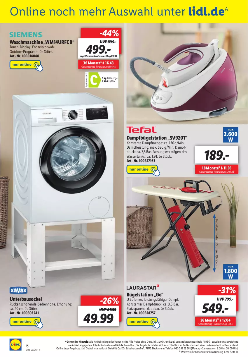 Aktueller Prospekt Lidl - Onlineshop-Highlights der Woche - von 17.05 bis 23.05.2021 - strona 6