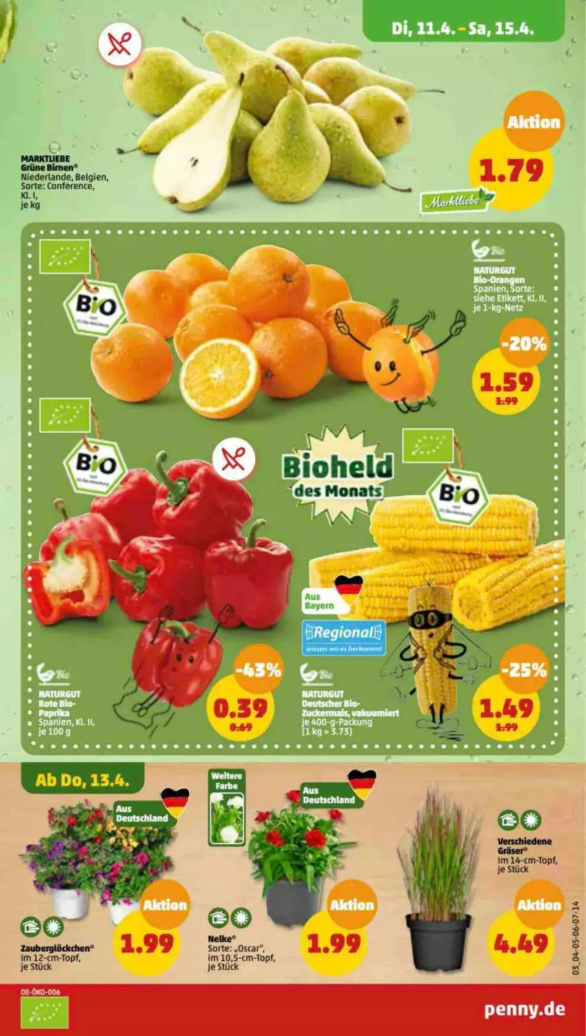 Aktueller Prospekt Penny - Prospekte - von 10.04 bis 15.04.2023 - strona 3 - produkty: bio, Birnen, LG, topf