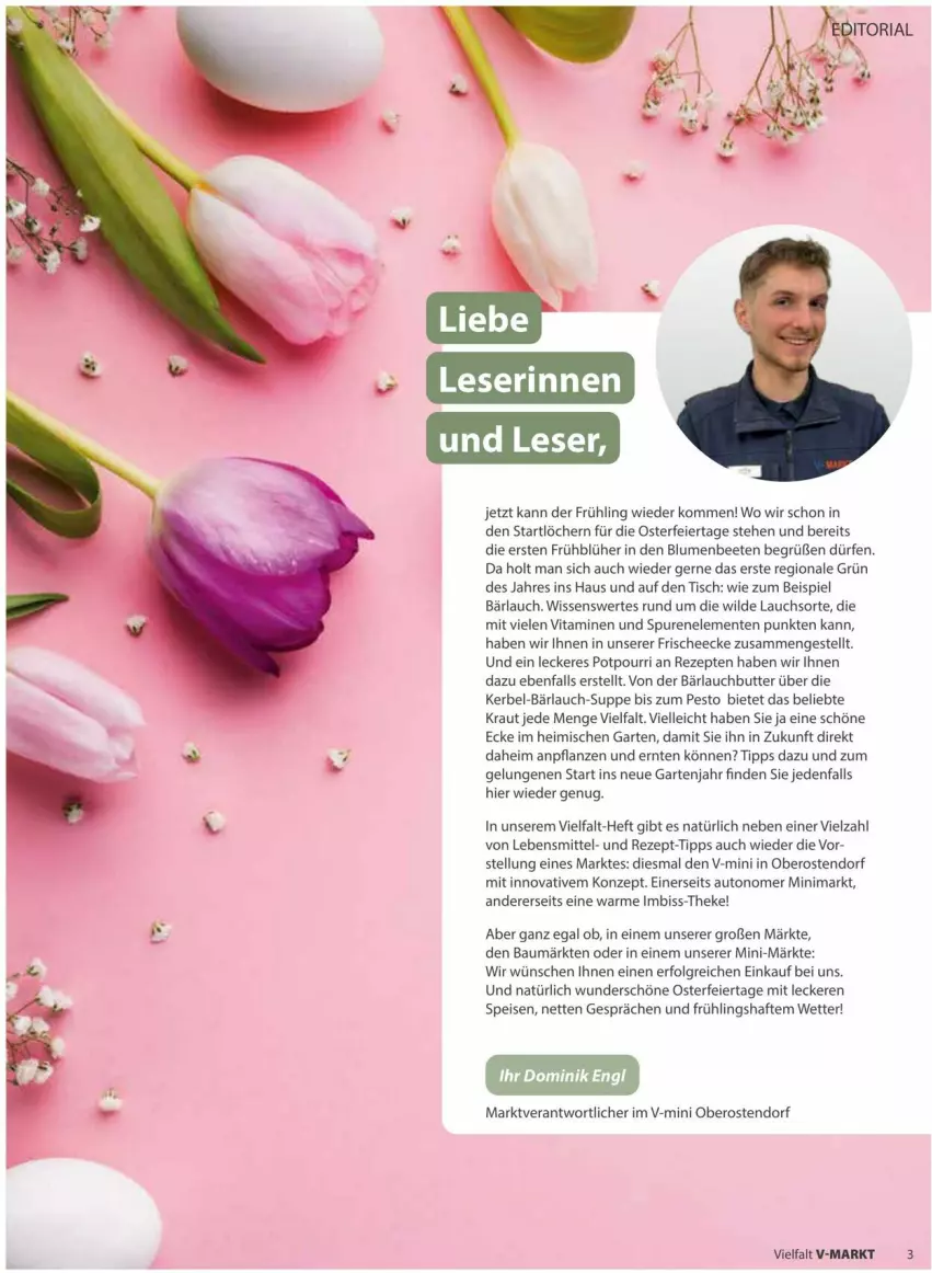Aktueller Prospekt Vmarkt - Prospekte - von 18.03 bis 01.04.2026 - strona 3 - produkty: auto, Bau, blume, blumen, butter, eier, eis, elle, ente, Garten, Kraut, lebensmittel, LG, pesto, pflanze, pflanzen, Potpourri, rezept, rezept-tipp, rezepte, suppe, Ti, tisch, vita, Vitamine, Wild