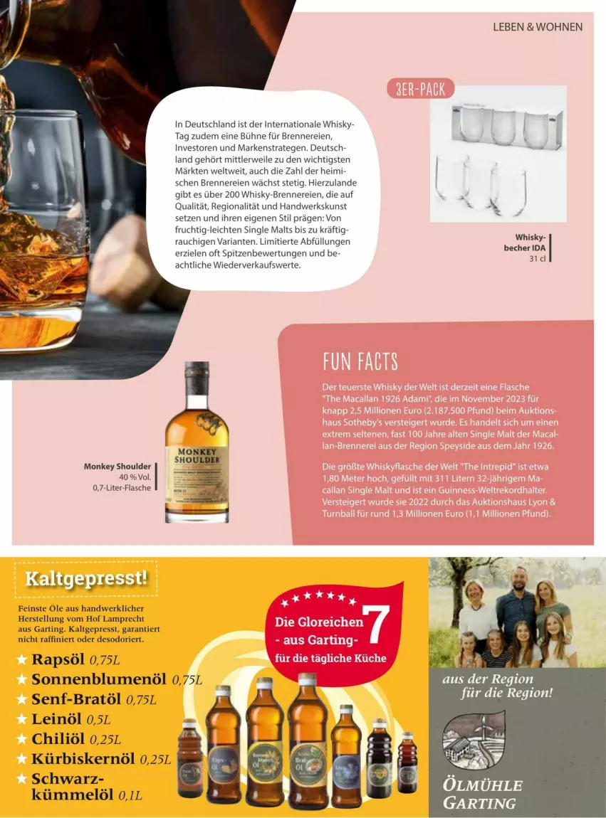 Aktueller Prospekt Vmarkt - Prospekte - von 18.03 bis 01.04.2026 - strona 35 - produkty: Becher, blume, blumen, blumenöl, chili, flasche, frucht, Kürbis, Kürbiskernöl, leinöl, rapsöl, Rauch, Ria, rwe, senf, single malt, sonnenblume, sonnenblumen, sonnenblumenöl, Ti, whisky