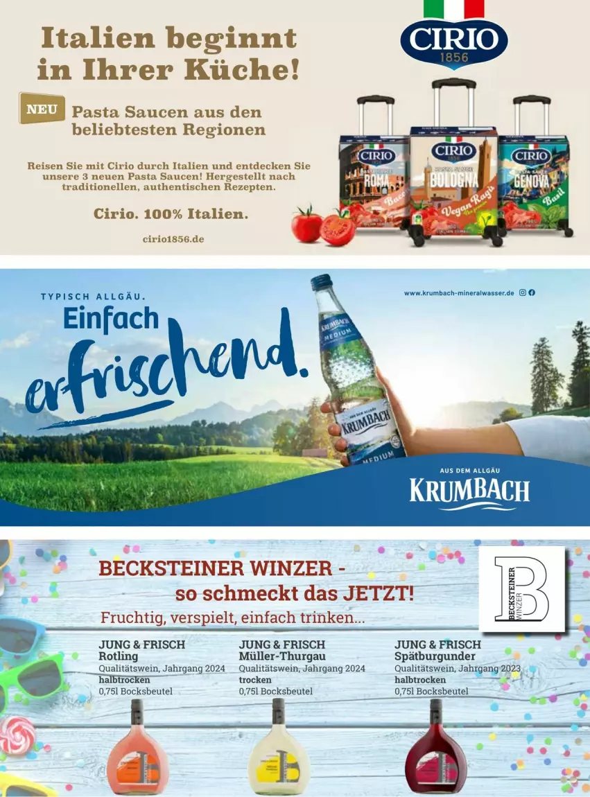 Aktueller Prospekt Vmarkt - Prospekte - von 18.03 bis 01.04.2026 - strona 36 - produkty: Alwa, becks, becksteiner, beutel, burgunder, cirio, decke, eier, eis, elle, frucht, gin, krumbach, küche, LG, mineralwasser, Müller, Müller-Thurgau, pasta, Pasta Sauce, qualitätswein, reis, rezept, rezepte, rum, sauce, saucen, spätburgunder, steiner, Ti, tisch, wasser, wein