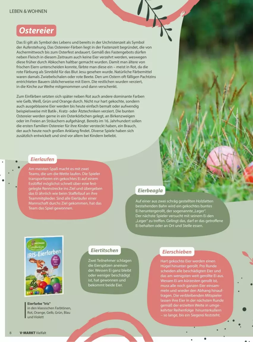 Aktueller Prospekt Vmarkt - Prospekte - von 18.03 bis 01.04.2026 - strona 8 - produkty: auer, Bau, Bauer, beko, eier, eis, elle, erde, fleisch, Heu, Holz, Kinder, Körbchen, latte, mac, Nike, orange, Rauch, rwe, Schal, Schale, Spiele, Ti, WICK, ZTE, zwiebel
