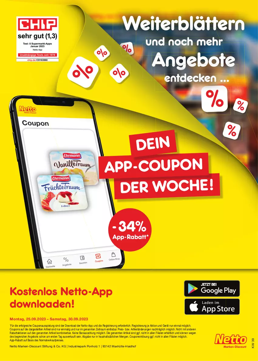 Aktueller Prospekt Netto Marken-Discount - Filial-Angebote - von 25.09 bis 30.09.2023 - strona 47 - produkty: angebot, angebote, coupon, coupons, decke, discount, eis, Holz, LG, marken-discount, reis, Ti, ZTE