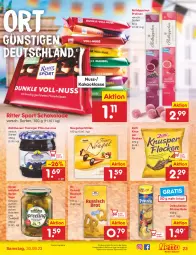 Gazetka promocyjna Netto Marken-Discount - Filial-Angebote - Gazetka - ważna od 30.09 do 30.09.2023 - strona 25 - produkty: angebot, bestpreis, brot, debeukelaer, eis, gewürz, Gewürzgurke, gewürzgurken, gurke, gurken, kakao, kräuter, kräutern, nuss, pflaume, pflaumen, pflaumenmus, pralinen, prinzen rolle, reis, ring, ritter, ritter sport, rotkäppchen, russisch brot, schoko, schokolade, Sport, spreewaldhof, Ti, Tüte, ZTE, zwiebel, zwiebeln