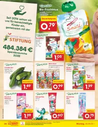 Gazetka promocyjna Netto Marken-Discount - Filial-Angebote - Gazetka - ważna od 30.09 do 30.09.2023 - strona 26 - produkty: auer, bestpreis, bio, bürste, dauertiefpreis, drink, dusche, eis, eiswaffeln, frucht, Fruchtmus, gurke, gurken, Kinder, mac, milch, ndk, pflaster, reis, Reiswaffeln, Schal, Schale, schoko, schokolade, schokoladen, shampoo, snack, Ti, tiefpreis, waffeln, zahnbürste