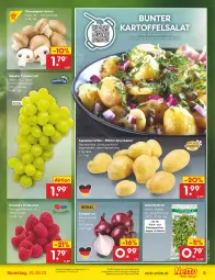 Gazetka promocyjna Netto Marken-Discount - Filial-Angebote - Gazetka - ważna od 30.09 do 30.09.2023 - strona 5 - produkty: angebot, beere, beeren, bestpreis, braun, champignon, eis, fisch, fleisch, himbeer, himbeere, himbeeren, kartoffel, kartoffeln, kartoffelsalat, kräuter, reis, rezept, rezepte, rum, salat, salate, Schal, Schale, speisekartoffeln, suppe, suppen, Ti, trauben, ZTE, zwiebel