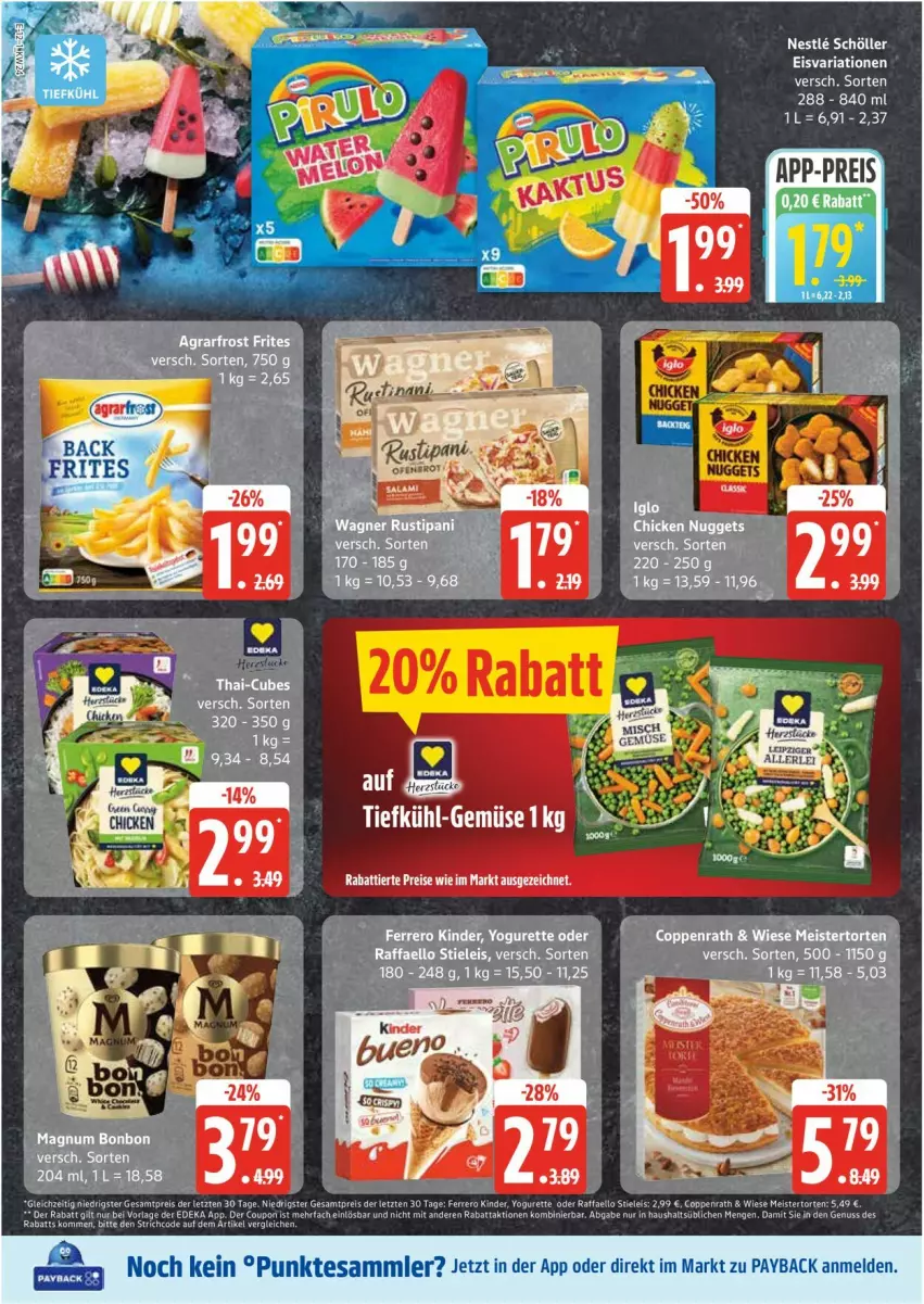 Aktueller Prospekt Edeka - Prospekte - von 09.06 bis 14.06.2025 - strona 12 - produkty: coppenrath, eis, Meister, nero, Ofen, raffaello, reis, Ria, Schöller, stieleis, Ti, torte, Yo, yogurette