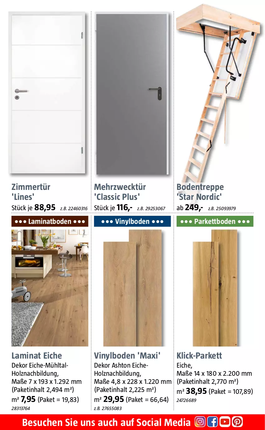 Aktueller Prospekt Bauhaus - Prospekte - von 30.12.2022 bis 28.01.2023 - strona 7 - produkty: Holz, laminat, laminatboden, Ti, vinylboden, weck