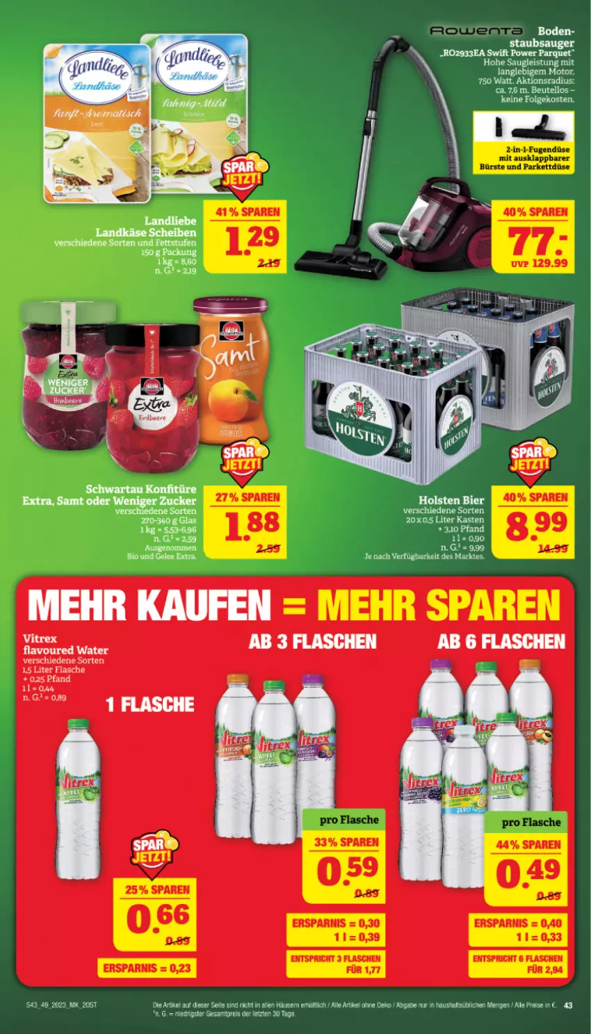 Aktueller Prospekt Marktkauf - Prospekt - von 03.12 bis 09.12.2023 - strona 43 - produkty: beutel, bier, bio, eis, flasche, gelee, holsten, Käse, konfitüre, landkäse, LG, ndk, reis, Schwartau, staubsauger, Ti, zucker