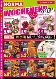 Gazetka promocyjna Norma - Norma - Gazetka - ważna od 09.05 do 09.05.2022 - strona 16 - produkty: auer, Bau, Bauer, blume, blumen, braten, bratwurst, deutscher spargel, eier, eis, filet, fleisch, gewürz, grill, hähnchenschenkel, henkel, Kalbsbratwurst, lebensmittel, Nackensteak, nackensteaks, natur, paprika, reis, Ria, rosen, schenkel, schwein, schweine, schweinenacken, spargel, steak, steaks, Ti, tiefpreis, wein, weine, wurst
