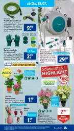 Gazetka promocyjna AldiSud - NÄCHSTE WOCHE - Gazetka - ważna od 15.07 do 15.07.2023 - strona 24 - produkty: aldi, alle artikel ohne dekoration, auto, blume, blumen, Blüte, dekoration, eis, elle, Garten, gartenschlauch, gin, handschuhe, hortensie, hydrangea, Hydrangea paniculata, Körbchen, kulturtopf, LG, Liege, pflanze, pflanzen, reis, Roller, schlauch, Schmuck, schuhe, sonnenblume, Ti, tisch, topf, Vase, wandhalterung, wasser, ZTE