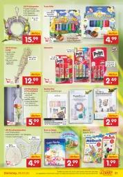 Gazetka promocyjna Netto Marken-Discount - Filial-Angebote - Gazetka - ważna od 26.03 do 26.03.2022 - strona 21 - produkty: angebot, batterie, batterien, buch, dekoration, din a4, eis, flasche, Kreide, Kunstpflanze, leds, Malbuch, pflanze, Rauch, reis, stifte, Ti, timer, ZTE