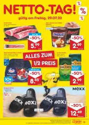 Gazetka promocyjna Netto Marken-Discount - Filial-Angebote - Gazetka - ważna od 30.07 do 30.07.2022 - strona 39 - produkty: angebot, Bad, Becher, bestpreis, creme, eis, eisbecher, filet, filets, hering, Herings, jacobs, mars, pantolette, pantoletten, reis, ring, schwein, schweine, schweinefilet, snickers, Ti, wein, weine, ZTE