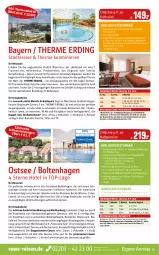 Gazetka promocyjna Rewe Reisen - Reiseprospekt - Gazetka - ważna od 27.10 do 27.10.2023 - strona 25 - produkty: auer, axe, Bad, Bademantel, bett, buch, dusche, ecco, eis, elle, erde, Fahrrad, flasche, Garten, inklusivleistungen, Kinder, kräuter, küche, kurtaxe, leonardo, LG, Lübecker, Mantel, prosecco, rama, reis, rezept, rum, SANTE, slip, Slipper, Ti, uhr, wasser, wellnessbereich