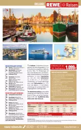 Gazetka promocyjna Rewe Reisen - Reiseprospekt - Gazetka - ważna od 31.03 do 31.03.2023 - strona 19 - produkty: auer, Bad, Bademantel, balkonkabine, bett, Betten, buch, dusche, eier, eis, elle, fenster, gin, hängematte, inklusivleistungen, kosmetik, Kosmetiktücher, kreuzfahrten, LG, Lotion, Mantel, Nordsee, Persona, reis, reiseverlauf, rel, rwe, Seife, Ti, tücher, uhr