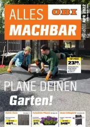 Gazetka promocyjna Obi - Prospekte - Gazetka - ważna od 10.04 do 10.04.2022 - strona 1 - produkty: brie, eis, feinsteinzeug, kissen, latte, reis, terrassenplatte, top-preis