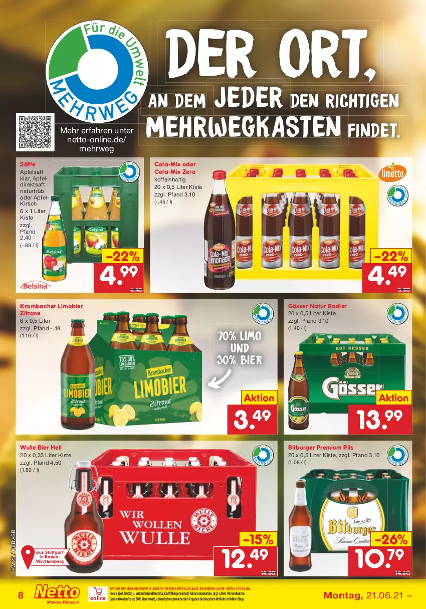 Aktueller Prospekt Netto Marken-Discount - Filial Angebote - von 21.06 bis 26.06.2021 - strona 10